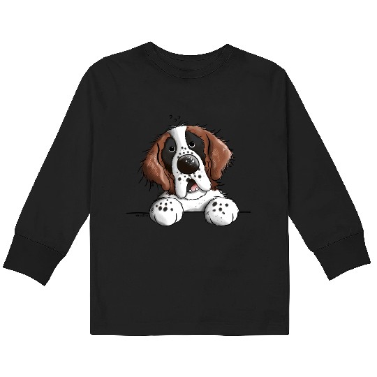 Cute St. Bernard - Dog - Dogs - Cartoon - Gift Kids Long Sleeve T Shirts