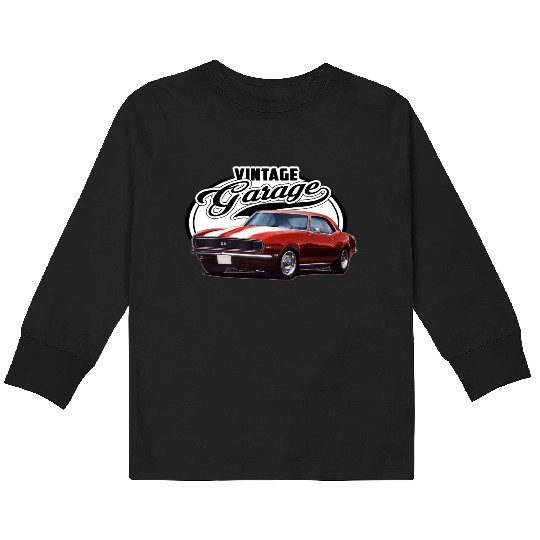 Vintage Camaro Garage Kids Long Sleeve T Shirts