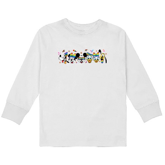Disney Pride 2023 Kids Long Sleeve T Shirts, Rainbow Mickey