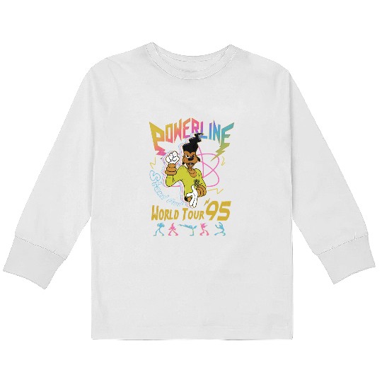 Retro Disney A Goofy Movie Powerline World Tour 95'  Kids Long Sleeve T Shirts