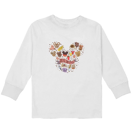 Disney Best Day Ever Snacks Kids Long Sleeve T Shirts, Disney Trip Kids Long Sleeve T Shirts