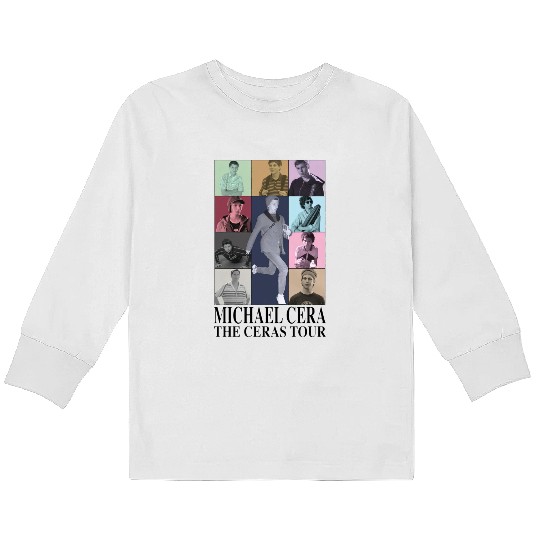 Michael Cera Eras Tour Kids Long Sleeve T-Shirts