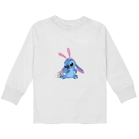 Disney Stitch With Easter Bunny0 Kids Long Sleeve T-Shirts