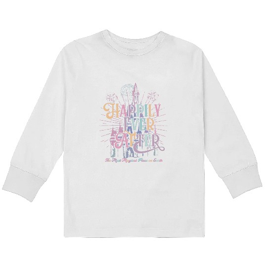 Happily Ever After  Kids Long Sleeve T Shirts, Disneyworld Kids Long Sleeve T Shirts, Magic Kingdom Kids Long Sleeve T Shirts Women