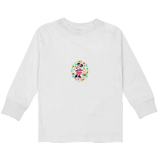 Disney Minnie Mouse Springtime Easter Egg Hunt Kids Long Sleeve T-Shirts