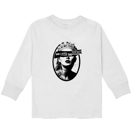 God Save The Queen Kids Long Sleeve T Shirts, Eras Tour Kids Long Sleeve T Shirts