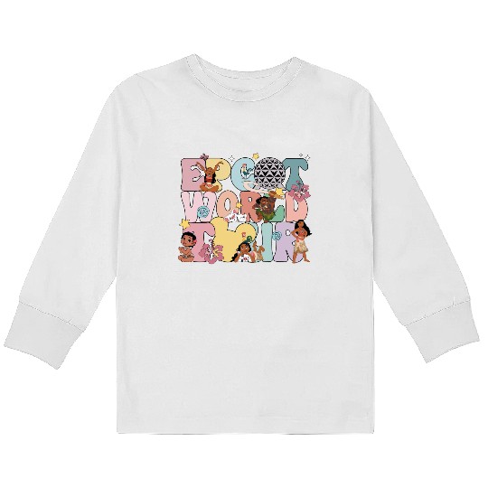 Disney Epcot World Tour Moana Kids Long Sleeve T Shirts Mickey And Friends Drinking Around The  Kids Long Sleeve T Shirts