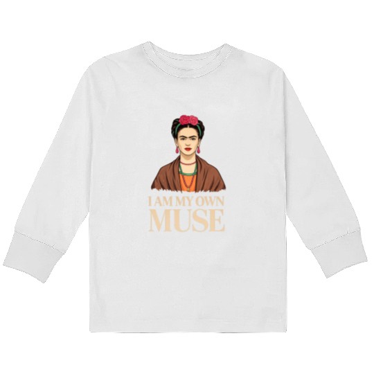 Frida Kahlo Inspirational Women' Day Design Kids Long Sleeve T Shirts