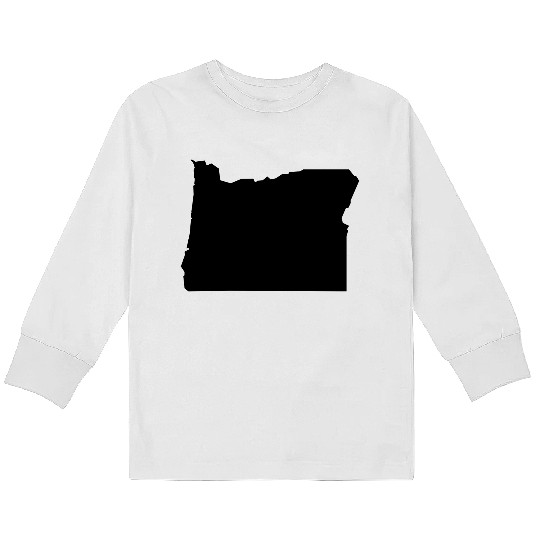 Oregon map Kids Long Sleeve T Shirts