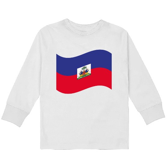 flag haiti Kids Long Sleeve T Shirts
