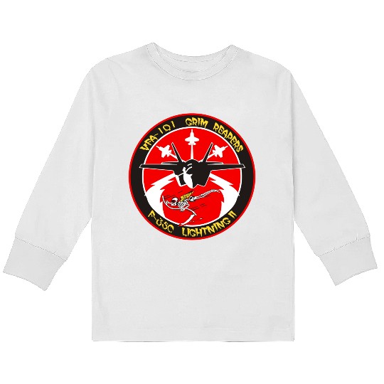F-35 Lightning II VFA-101 Grim Reapers Kids Long Sleeve T Shirts