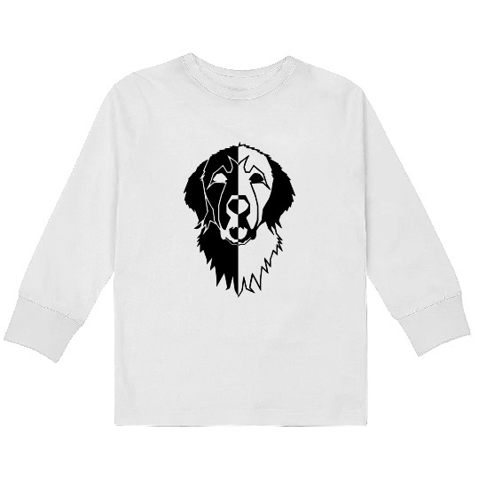 Great Pyrenees Head Kids Long Sleeve T Shirts