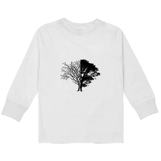 Tree of Life & Death Kids Long Sleeve T Shirts