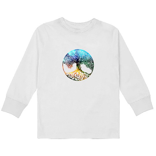 Tree of Life Mandala Kids Long Sleeve T Shirts
