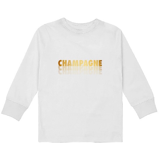 Champagne Kids Long Sleeve T Shirts
