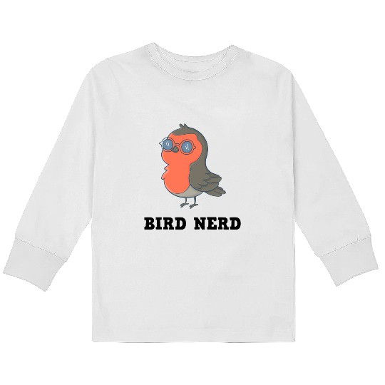 Bird Nerd Kids Long Sleeve T Shirts
