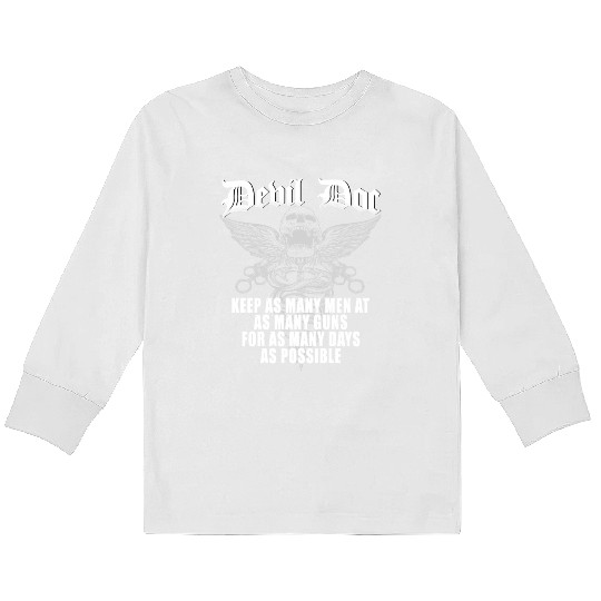 Devil Doc US Navy Corpsman Badass Army Veteran Kids Long Sleeve T Shirts