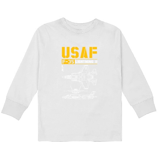 F 35 Lightning II Kids Long Sleeve T Shirts