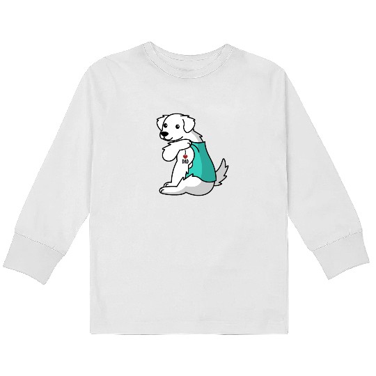 I Love Dad Great Pyrenees Kids Long Sleeve T Shirts