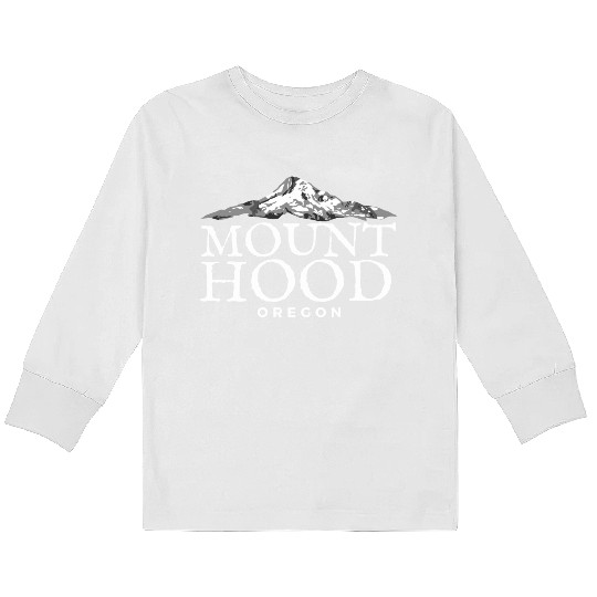 Mount Hood Oregon Mountain Kids Long Sleeve T Shirts