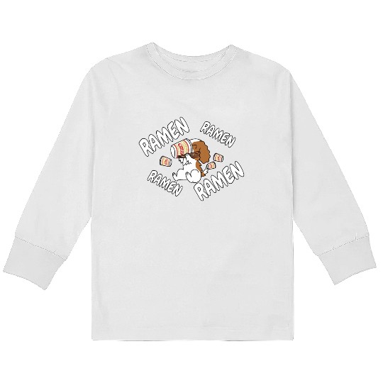 Cavalier King Charles Spaniel Instant Ramen Kids Long Sleeve T Shirts