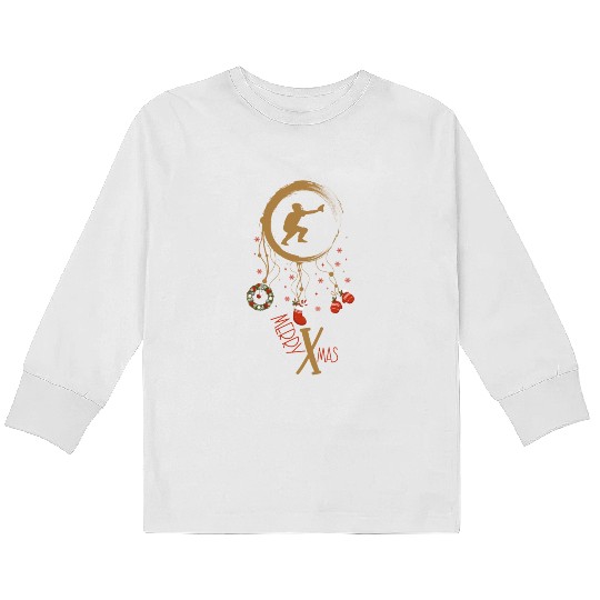 Winter dreamcatcher Christmas Baseball Kids Long Sleeve T Shirts