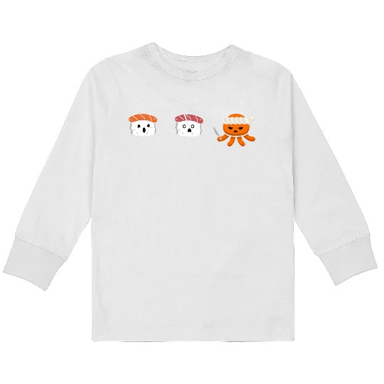 Sushi Ninja Attack Kids Long Sleeve T Shirts
