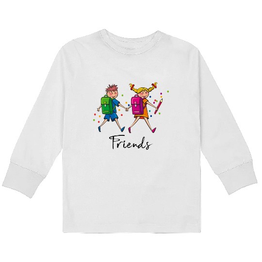 teepublic friend Kids Long Sleeve T Shirts