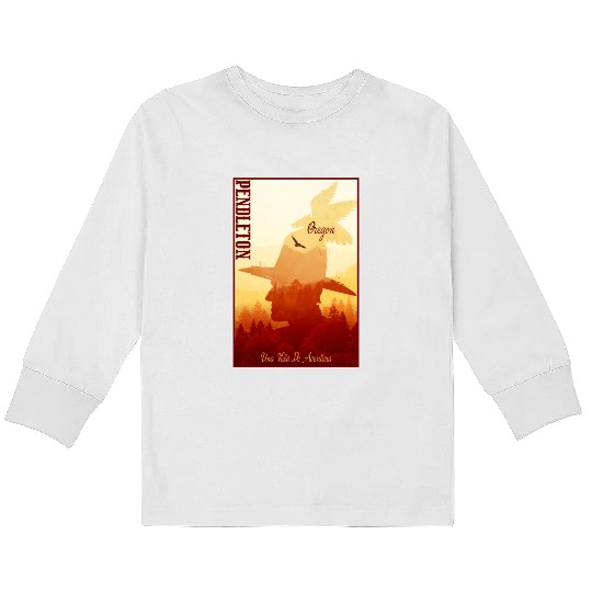 Pendleton Oregon wild west town Kids Long Sleeve T Shirts