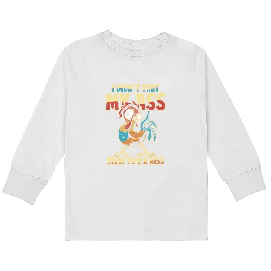 Rooster Cock Humor Kids Long Sleeve T Shirts