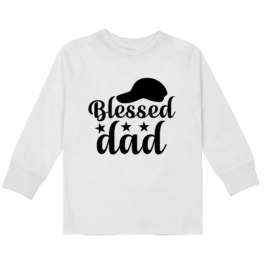 Blessed dad 2 01 Kids Long Sleeve T Shirts