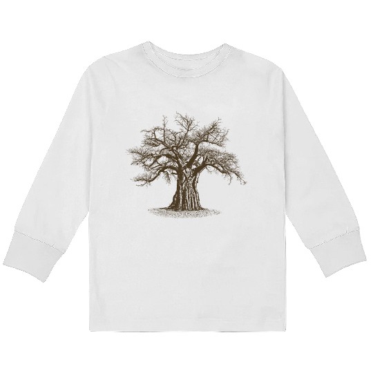 Baobab Tree of Life Kids Long Sleeve T Shirts