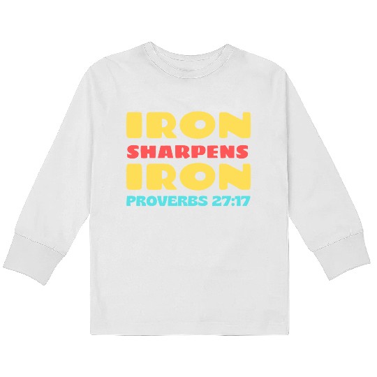 Iron Sharpens Iron nature Kids Long Sleeve T Shirts