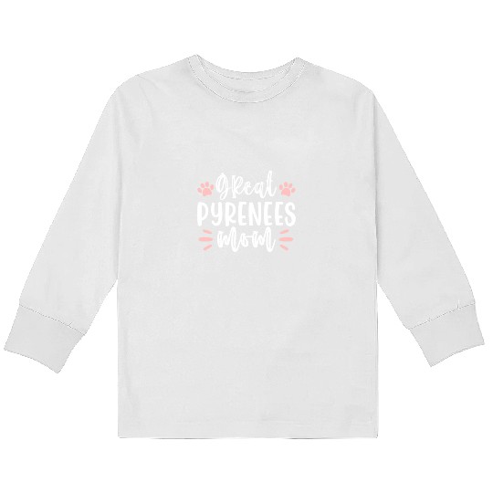 Great Pyrenees Mom Kids Long Sleeve T Shirts