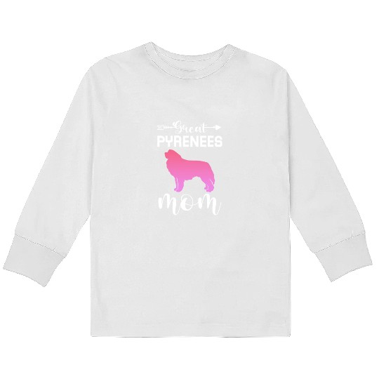 Great Pyrenees Mom Kids Long Sleeve T Shirts