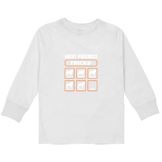 Great Pyrenees Tricks Kids Long Sleeve T Shirts