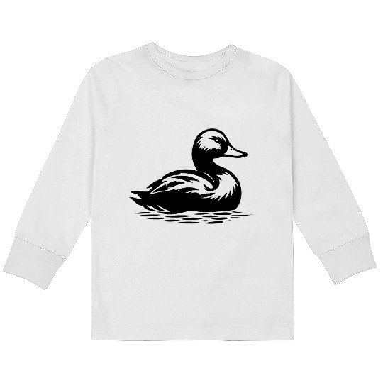 Duck Bird Nature Pond Kids Long Sleeve T Shirts