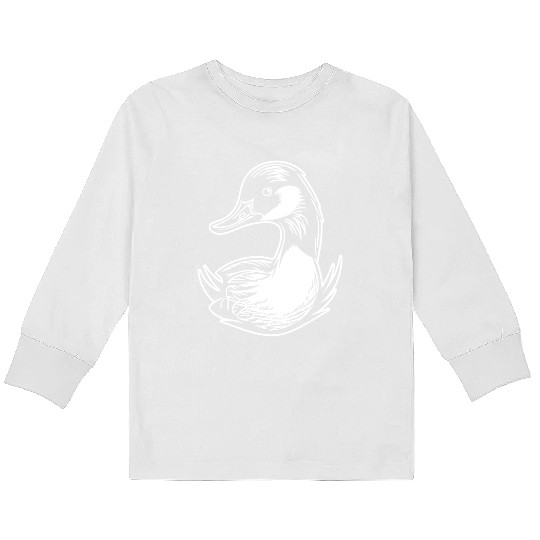 Duck Bird Nature Pond Kids Long Sleeve T Shirts