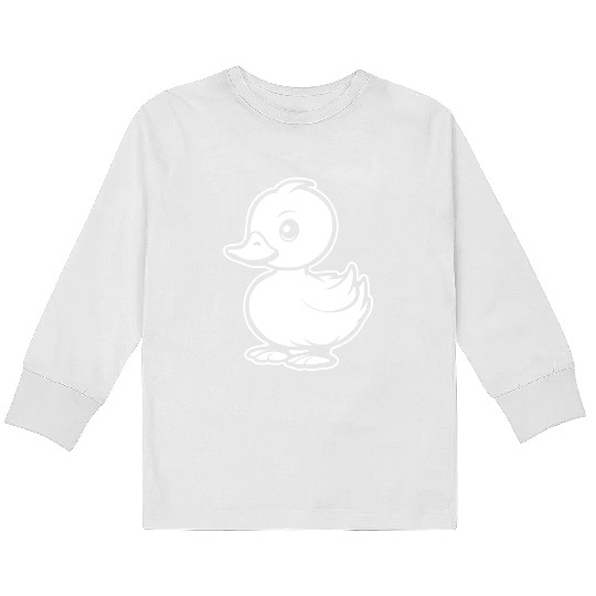 Duck Bird Nature Pond Kids Long Sleeve T Shirts