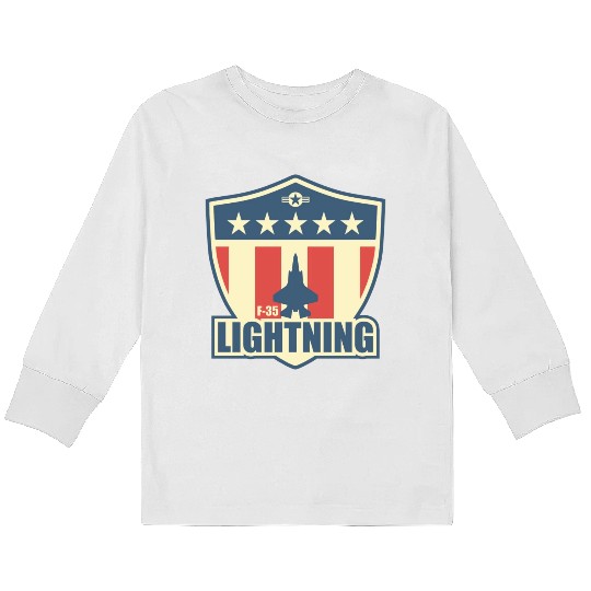 F35 Lightning boy Copy Copy Kids Long Sleeve T Shirts
