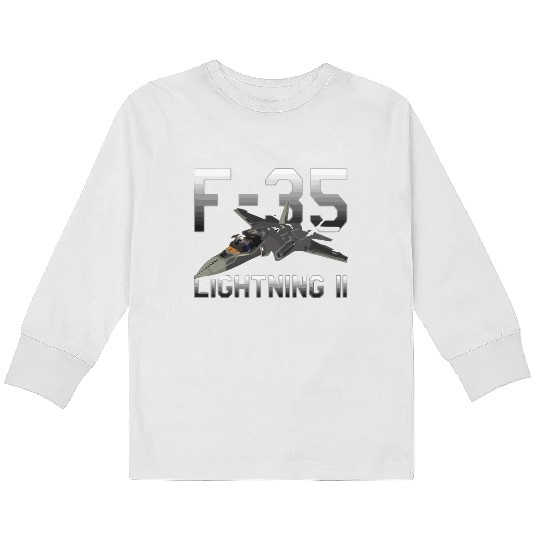 F 35 Lightning II Kids Long Sleeve T Shirts