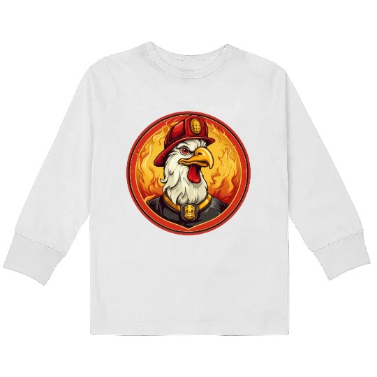Fire department cock Kids Long Sleeve T Shirts