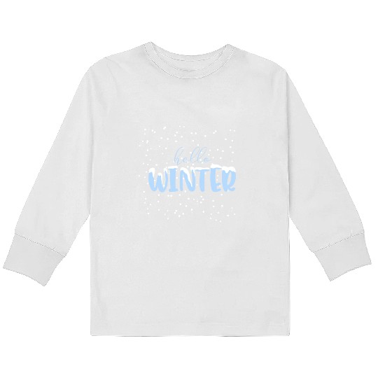 Hello winter Kids Long Sleeve T Shirts
