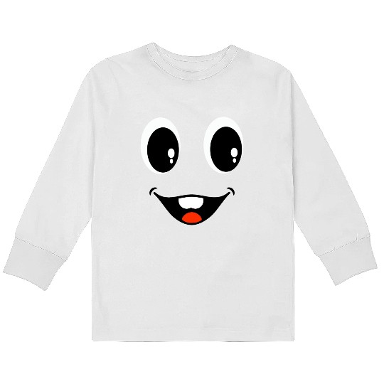 A Funny Cute Smiling Face Kids Long Sleeve T Shirts