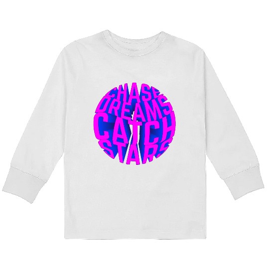 Circle typography Kids Long Sleeve T Shirts