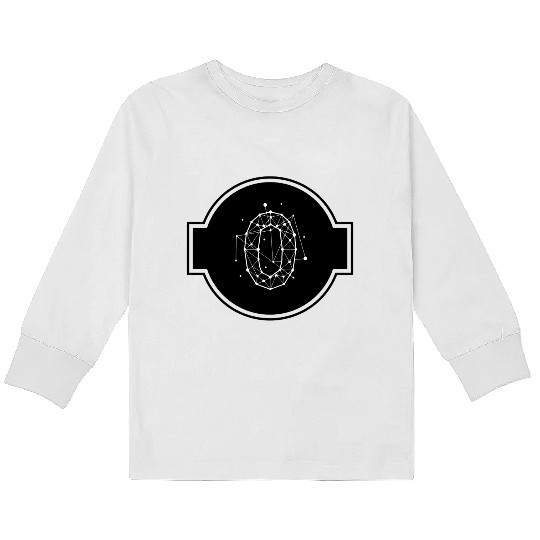 Space Number 0 - Zero Kids Long Sleeve T Shirts