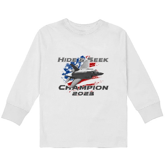F-35 Hide and Seek Champion Kids Long Sleeve T Shirts