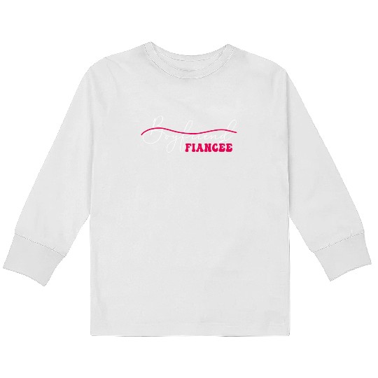 Couple Engagement Engaged Men Funny Fiancee Kids Long Sleeve T Shirts