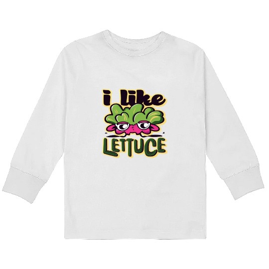 I Like Lettuce Kids Long Sleeve T Shirts