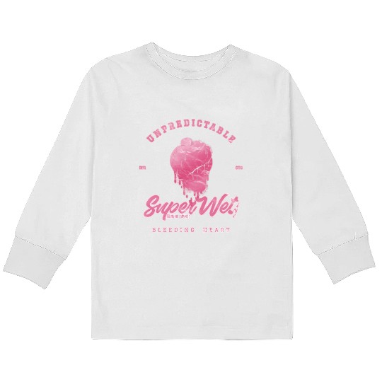 Unpredictable bleeding heart (pale style) Kids Long Sleeve T Shirts